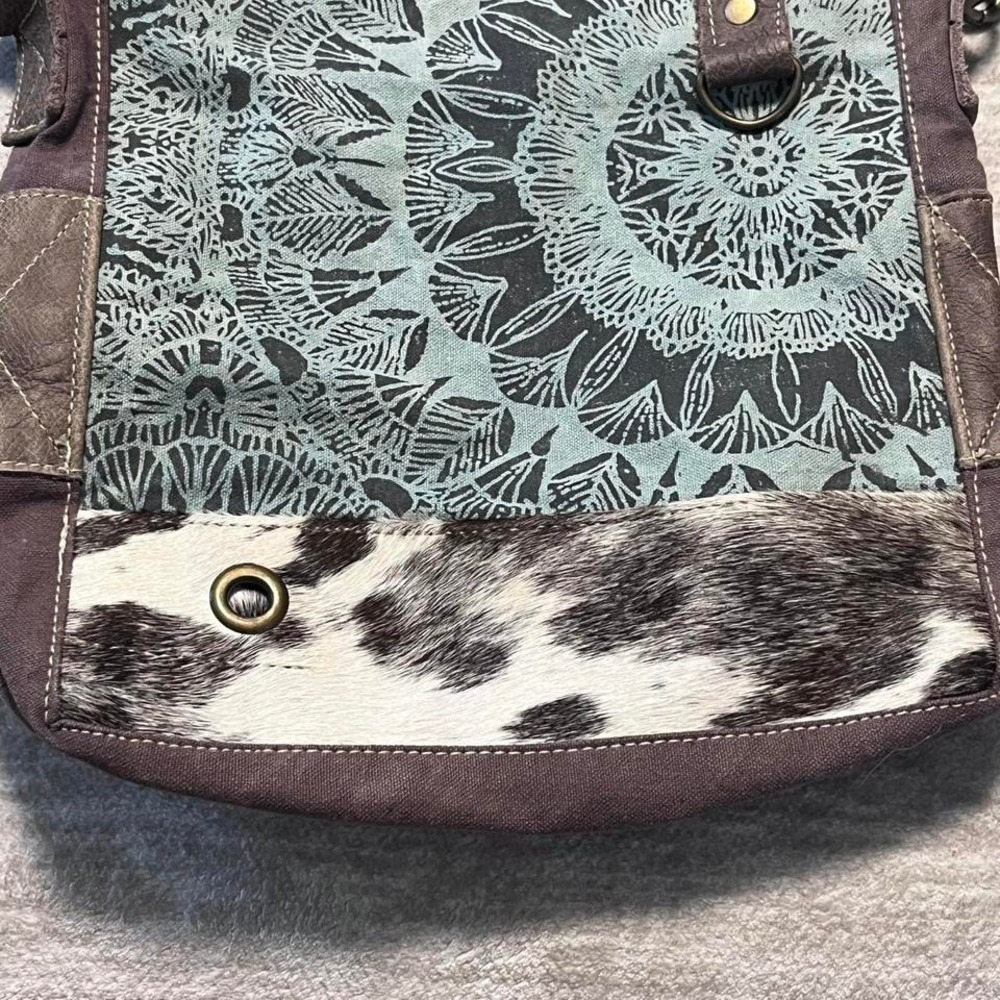 Myra Bag Crossbody Purse Cowhide & Canvas Boho Western‎ Style - Picture 2 of 6